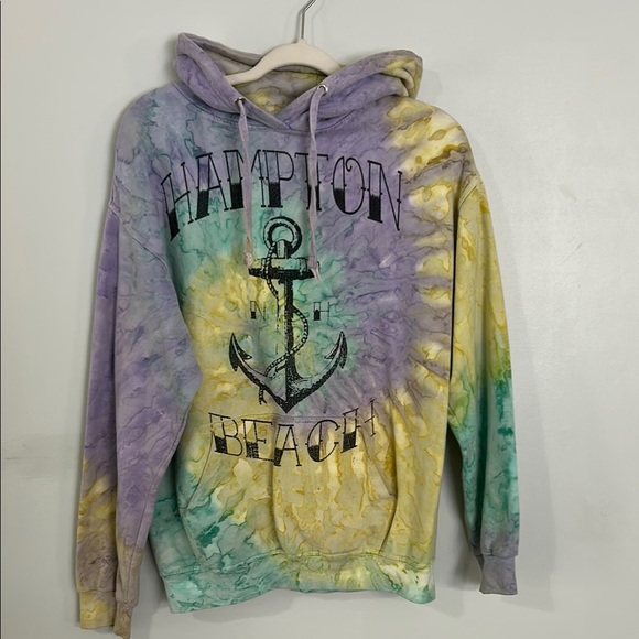 Hampton Beach (New Hampshire) Tye-Dye Anchor Hoodie - Picture 1 of 1
